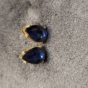 Faux Sapphire Earrings